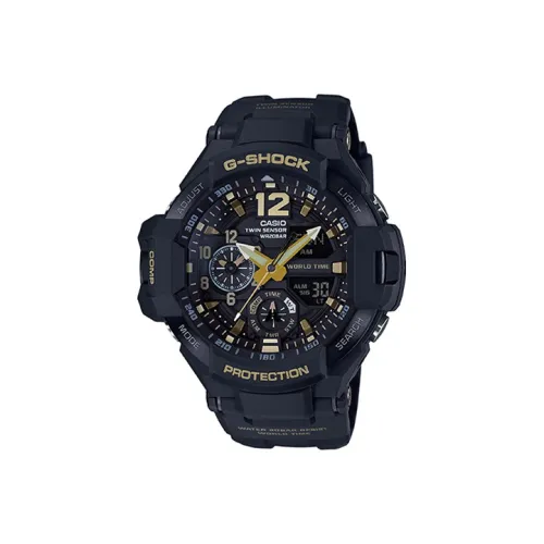 CASIO г SHOCK Collection Aviation Collection Кварцевый механизм Смола Ремешок Часы Мужские Черный Циферблат GA 1100GB 1A