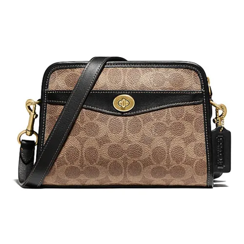 COACH Front Pocket Messenger 22 Покрытый холст Курьерская сумка Camera Сумка Сумка через плечо Маленькая Мужская Хаки