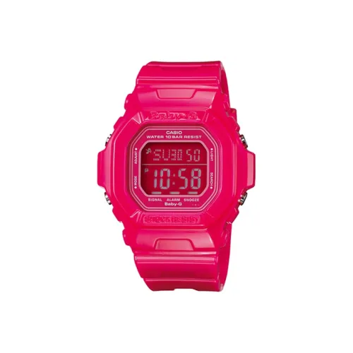 CASIO Малыш G Коллекция Кварцевый механизм Смольный ремешок Часы Женские Розовый циферблат Часы BG 5601 4D