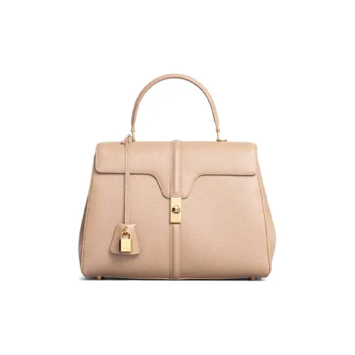 CELINE 16 Коровья кожа Сумка Женская Бежевая