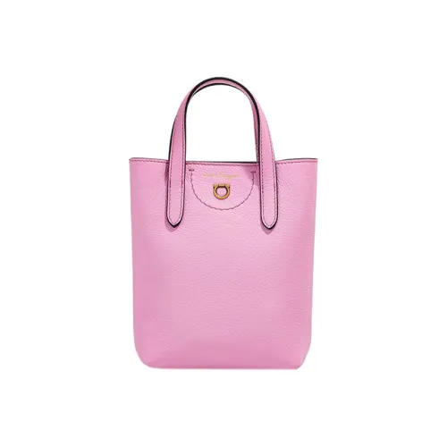 FERRAGAMO GANCINI Коровья кожа Сумка через плечо Мини Женская Светло-розовая Красная