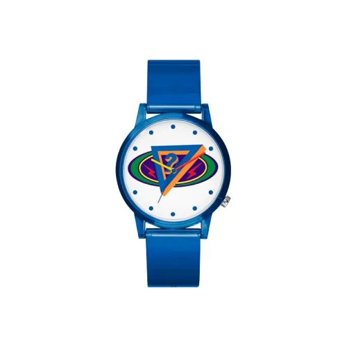 GUESS Кварцевые часы механизм силиконовый ремешок 42 мм белый циферблат унисекс