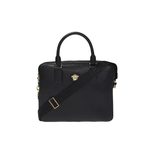 VERSACE Кожа Сумка Доска для ноутбука Сумка через плечо Мужская Черная