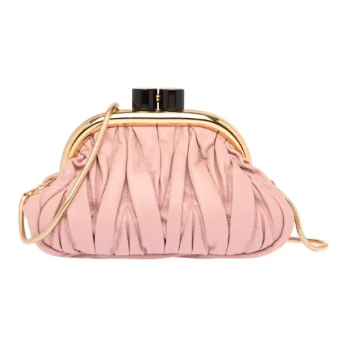 MIU MIU Мягкая сумка из овечьей кожи сумка через плечо женская яично-белого цвета каменный цвет