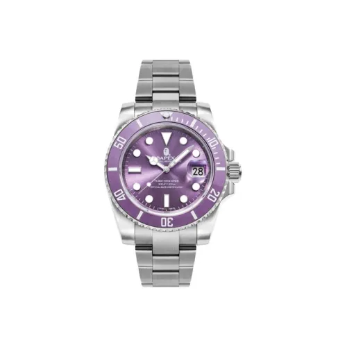 A BATHING APE Автоматический механический механизм Мужской Bape watch Часы Фиолетовый