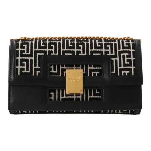 BALMAIN 1945 Кожа Плечевая сумка Женская Черная