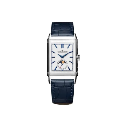 Jaeger LeCoultre Механизм с ручным заводом Мужские часы Flip Collection REVERSO 49,4мм*29,9мм*10,9мм Серебряные