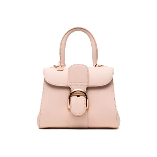 Delvau Brillant с рельефным узором Телячья кожа Сумка Мини Женская Нюдово-розовая