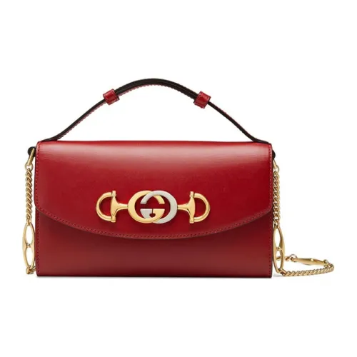 GUCCI Zumi Кожа Сумка через плечо Мини Женская Красная