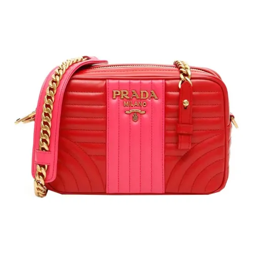 PRADA Кожа Через плечо Сумка на плечо Женская Красно-розовый Многоцветный
