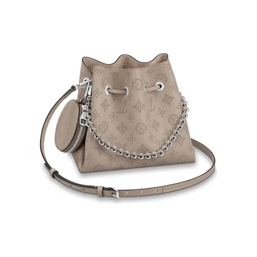 LOUIS VUITTON Bella Engraved Коровья кожа Ведрообразная сумка Сумка Сумка через плечо Сумка через плечо Женская Слоновой серый