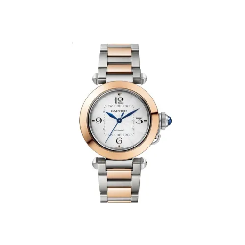 Cartier Автоматический механический механизм Женские PASHA DE Часы 35mm*9,3mm Белый