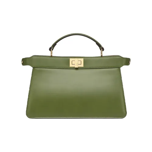 FENDI Кожа Аккордеонная Сумка Сумка через плечо Сумка Женская Зеленая