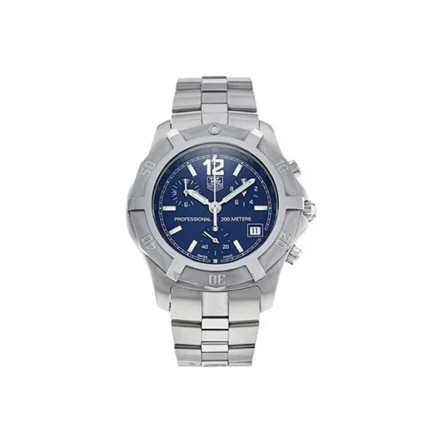 TAG Heuer Exclusive 2000 Collection Кварцевый механизм Мужские часы Синий циферблат Корпус из нержавеющей стали