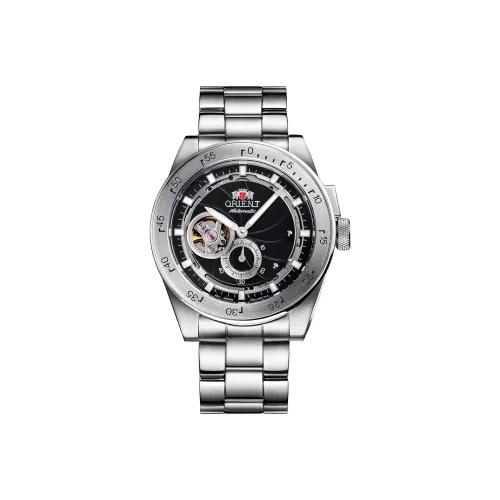 ORIENT Автоматический Механический Механизм Нержавеющая Сталь Ремешок Часы 40,85 мм Мужские Часы Черный Циферблат RA AR0201B