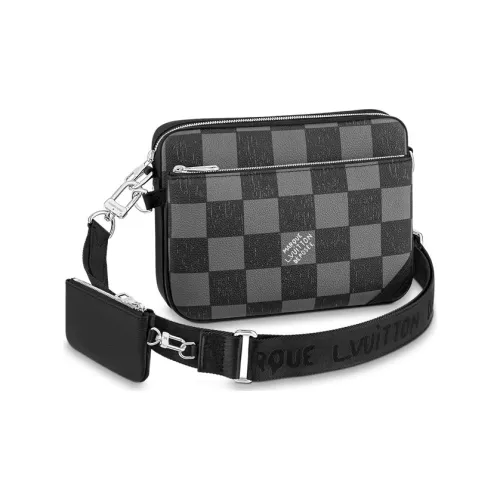 LOUIS VUITTON Trio Коровья кожа Мужская 3-в-1 Почтовая сумка Сумка через плечо Сумка на плечо Мужская Серый