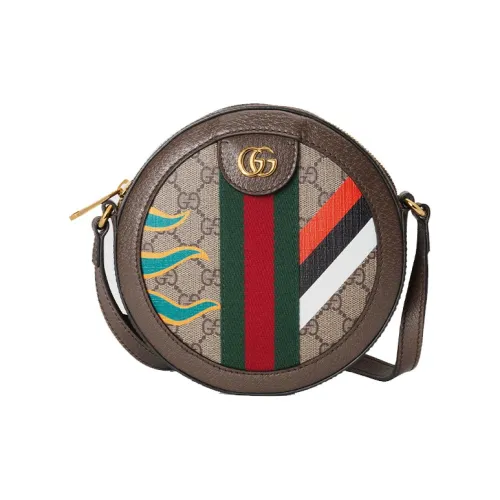 GUCCI Ophidia Холст и Кожа Круглая Сумка Сумка через плечо Женская