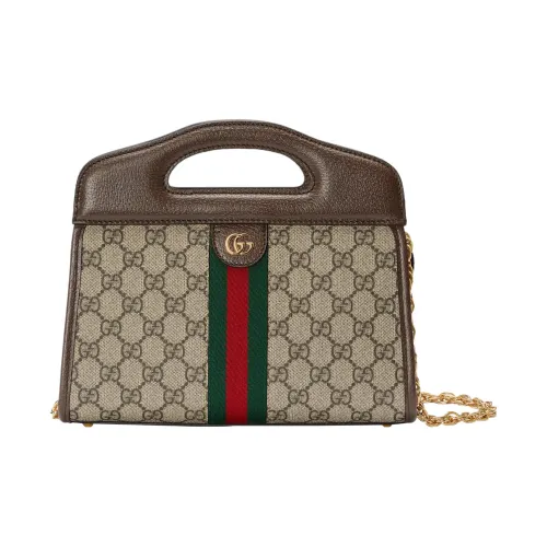 GUCCI Ophidia Холст и Кожа Тоут Сумка Сумка для покупок Сумка через плечо Сумка маленькая Женская
