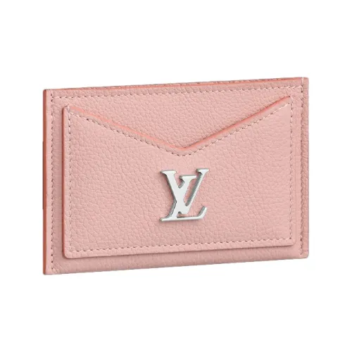 LOUIS VUITTON Телячья кожа Держатель для карт Женский Вишневый цветок Розовый