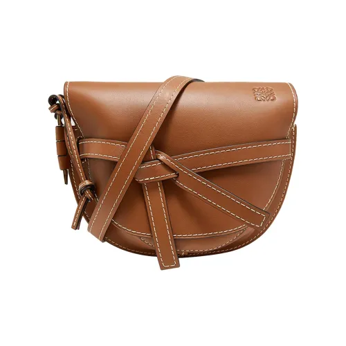 LOEWE Сумка через плечо из коровьей кожи маленькая женская коричневая