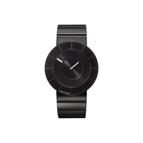 ISSEY MIYAKE Кварцевый механизм нержавеющая сталь ремешок часы 38 мм унисекс черный циферблат модель SILAN007