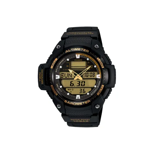 CASIO Кварцевый механизм Смольный ремешок Часы для мужчин Черный циферблат