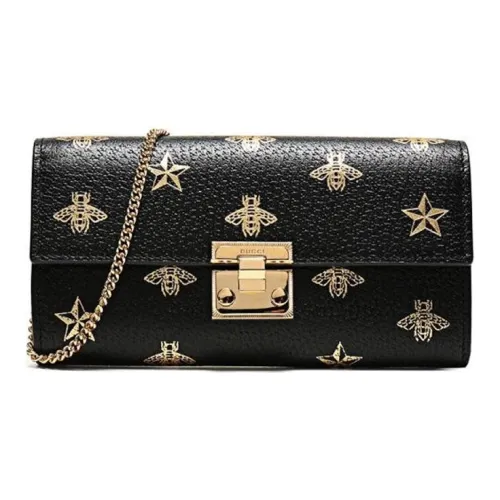 GUCCI Сумка с навесным замком кожа сумка через плечо клатч сумка на плечо мини женский черный