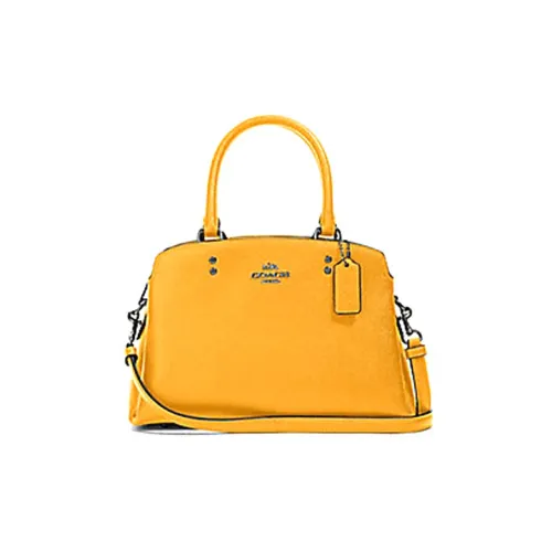 COACH Lillie Кожа Одно плечо Через плечо Сумка Маленькая Женская Ярко-желтая