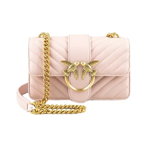 PINKO Сумка через плечо из овечьей и телячьей кожи мини женская розовая