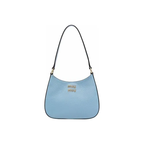 MIU MIU Кожа Плечевая сумка сумка через плечо женская светло-синяя