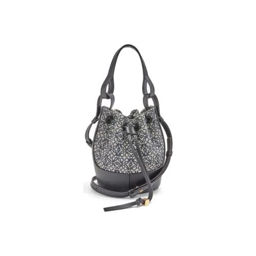 LOEWE Воздушный шар Телячья кожа Холст Воздушный шар Сумка Сумка через плечо Сумка Мини Женская Морской синий Черный