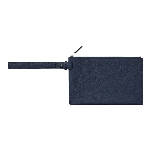 HERMES Cabavertige Коровья кожа Клатч Мужской Полночный синий