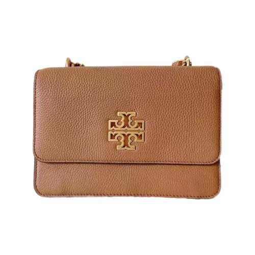TORY BURCH Britten Кожа Сумка через плечо Средняя Женская Коричневая
