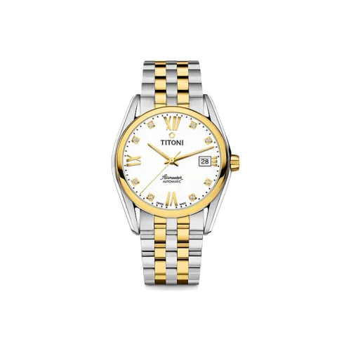 TITONI Автоматический Механический Механизм Мужские Часы Airmaster Series 38,5 мм Белый
