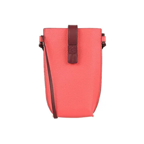 LOEWE Soft с рельефом телячья кожа сумка через плечо стандартная женская красный темно-красный