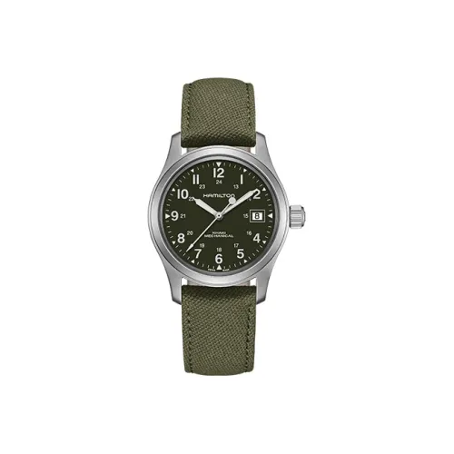 HAMILTON Автоматический Механический Механизм Мужские Часы 38мм*9,5мм Зеленый