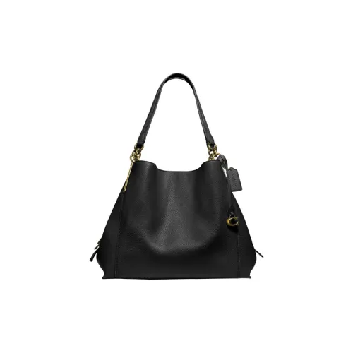 COACH DALTON Кожа Сумка Большая Женская Черная