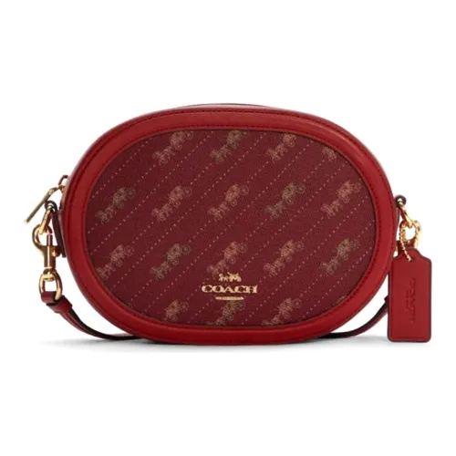 COACH Camera Холст с кожей Camera Сумка Сумка через плечо Женская Красная