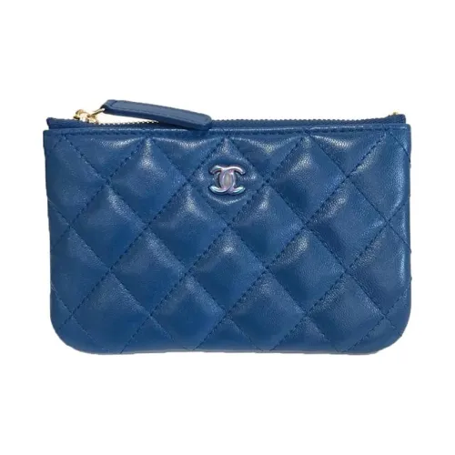 CHANEL Lambskin Clutch Mini Women's Blue CHANEL Клатч из овечьей кожи мини женский синий