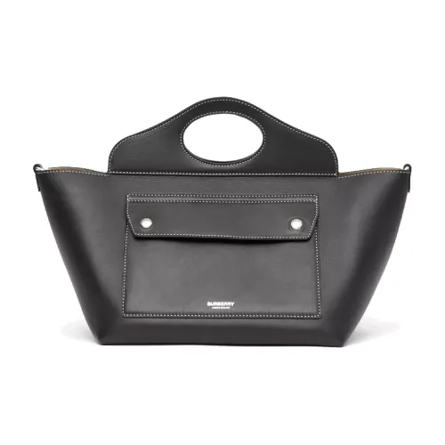 Burberry Карманная сумка из мягкой кожи тоут-сумка сумка для покупок мини-сумка женская черная
