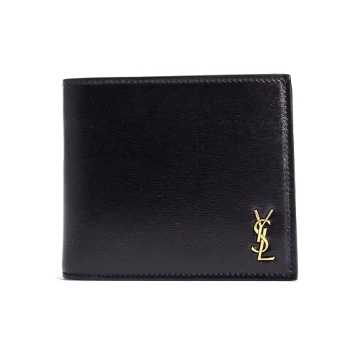 SAINT LAURENT Кожа Кошелек Мужской Черный