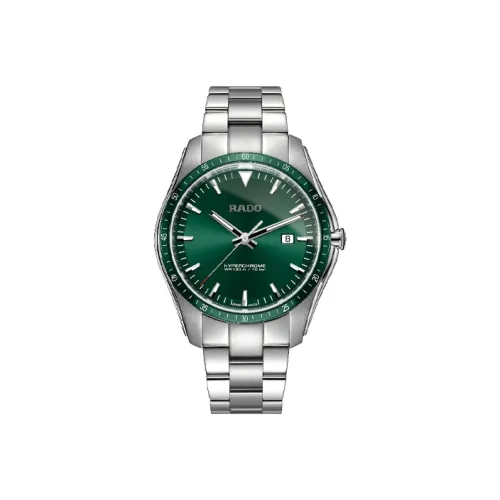 RADO Glam Slam Collection Кварцевый механизм Мужские часы Циферблат 44,9 мм Зеленый корпус из нержавеющей стали