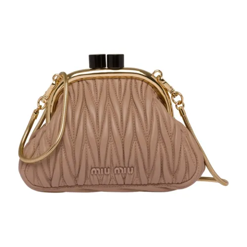 MIU MIU Мягкий клатч из овечьей кожи мини женский Pyrite