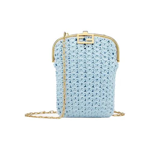 FENDI Baguette Хлопок Чехол для телефона Мини Женский Светло-синий