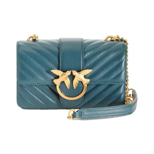PINKO Кожа Swallow Сумка Bacchus Сумка через плечо Женская Озерный Синий