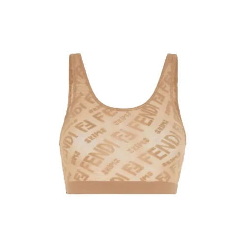 Fendi X Skims Collaboration Желтые Женские Бюстгальтеры