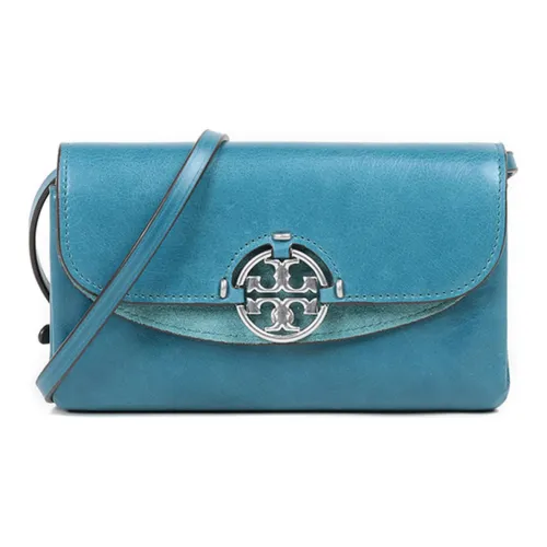 TORY BURCH Miller Кожа Сумка на плечо Клатч Женские Кирпич Синий
