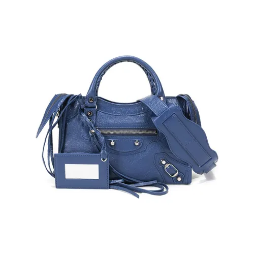 Balenciaga Luggage Collection Мини Женский Джинсовый Синий