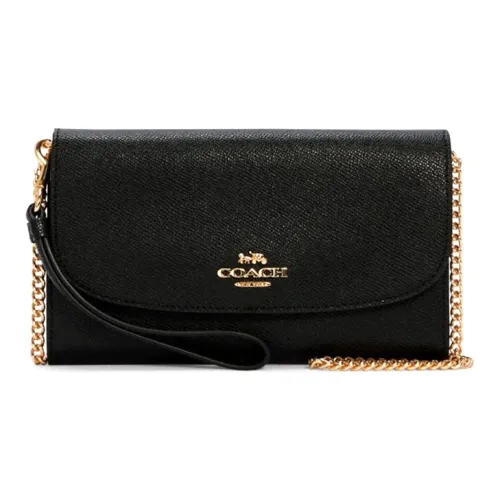 COACH Gemma Twill Leather Crossbody Bag Small Women's Black