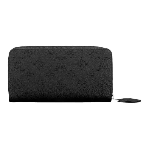 LOUIS VUITTON Zippy Кожа Молния Кошелек Клатч Унисекс Черный